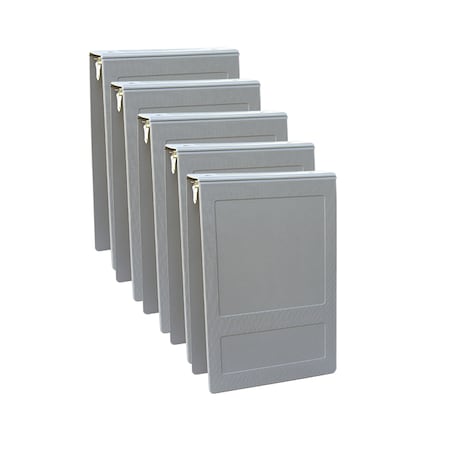 Omnimed 1.5 Inch Top Open 3 Ring Binder In Grey, PK5 205010-3GR5